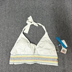 BLEU ROD BEATTIE - White Embroidered Bikini Top